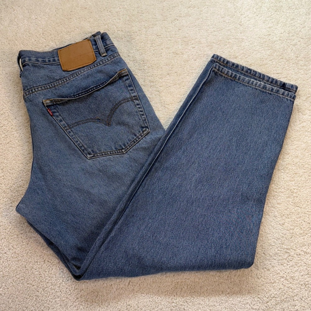 Levis 550 Regular Fit Jeans Mens 38x31 Medium Wash Blue Straight Leg‎ Denim 90s